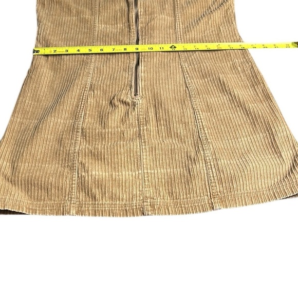 Y2K  70 s thick corduroy neutral tan dress,size 11, retro,boho,lagenlook,preppy - Picture 8 of 12